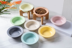 Керамическая миска для кошек желтая